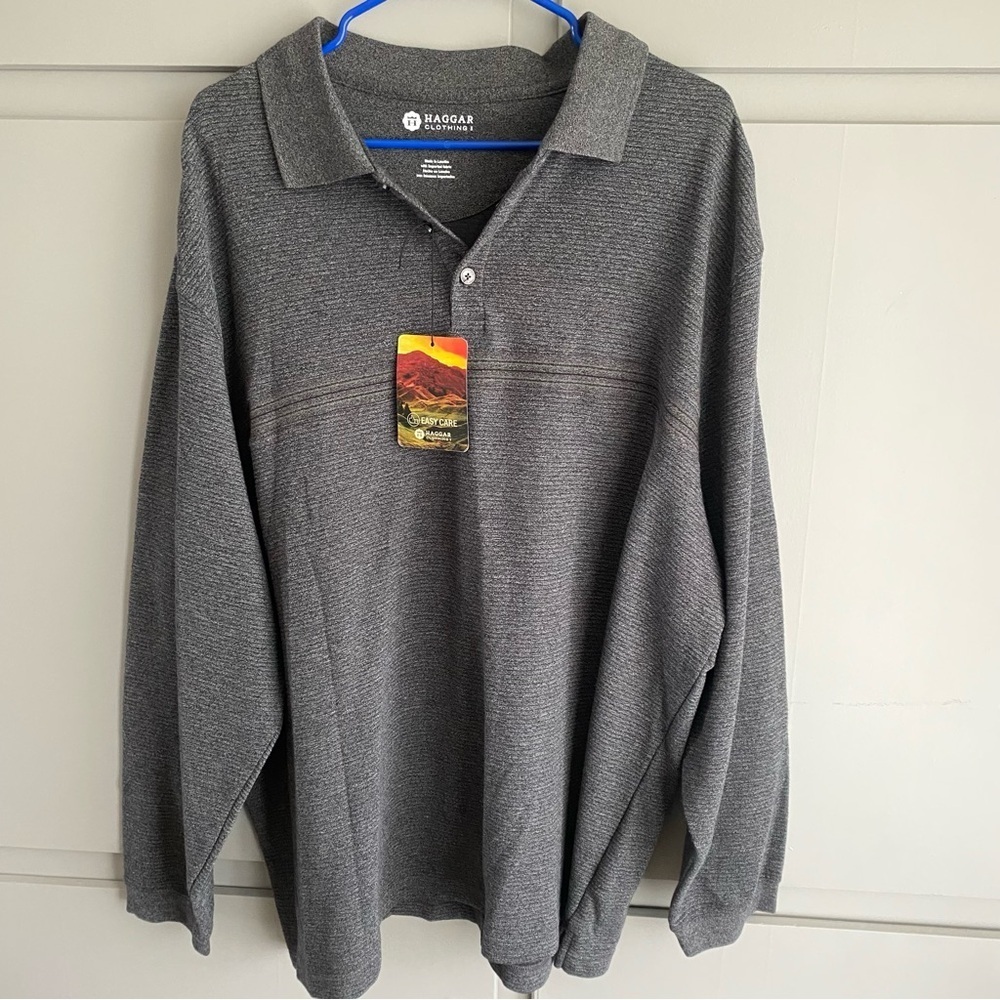 Haggar Men's Gray Polo Shirt